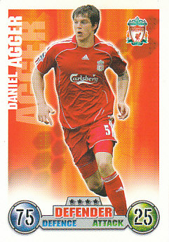 Daniel Agger Liverpool 2007/08 Topps Match Attax #146